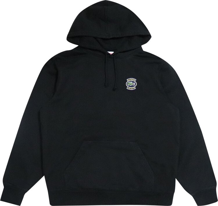 

Толстовка Supreme x Lacoste Hooded Sweatshirt 'Black', черный