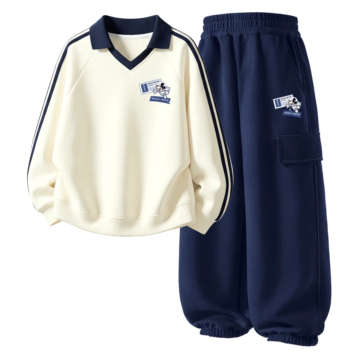 Детский спортивный комплект с поло-воротником Disney, Di Line K Ivory White+Di Line K Navy Blue