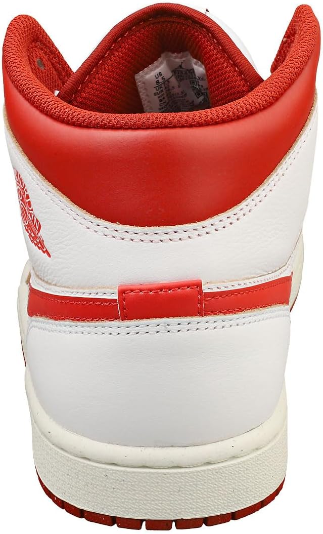 Мужские кроссовки Nike Air Jordan 1 Mid SE, белый/красный — фото 4