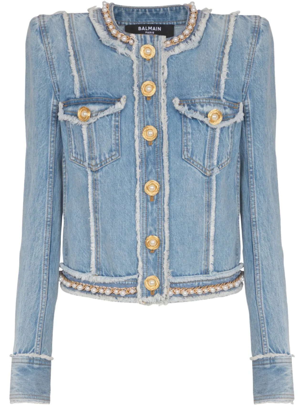 

Джинсовая куртка Balmain, синий