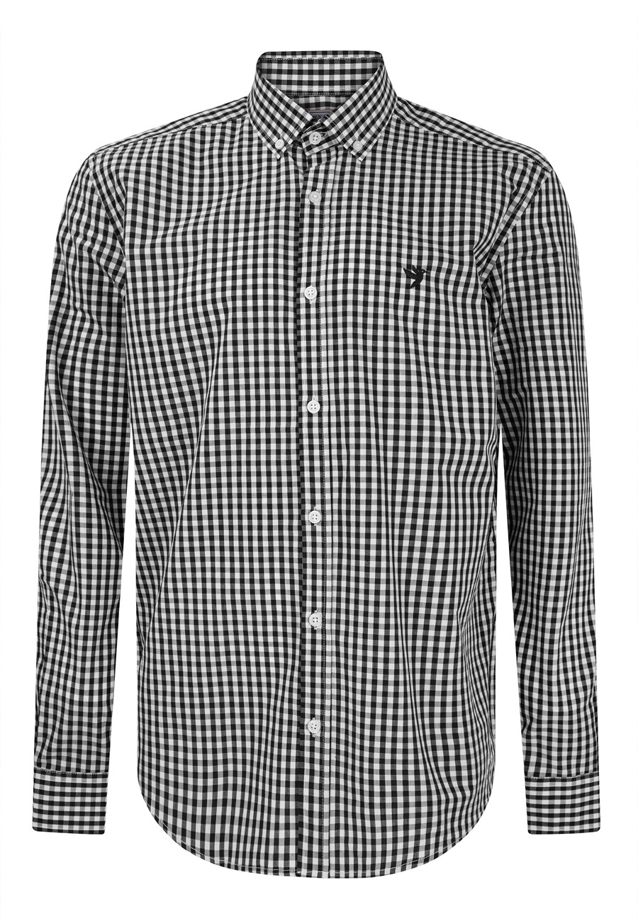 

Рубашка на пуговицах классического кроя Felix Hardy, черный/белый