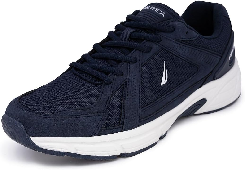 

Мужские кроссовки Nautica для бега, спортивные, модные, с шнуровкой, мягкие для тренировок, тенниса - с амортизацией, дышащие, легкие и удобные, темно-синий