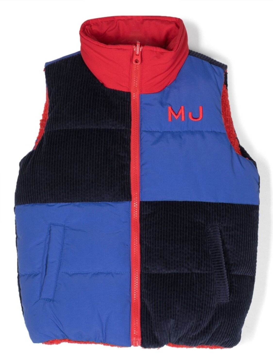 

Marc Jacobs Kids дутый жилет в стиле колор-блок, синий