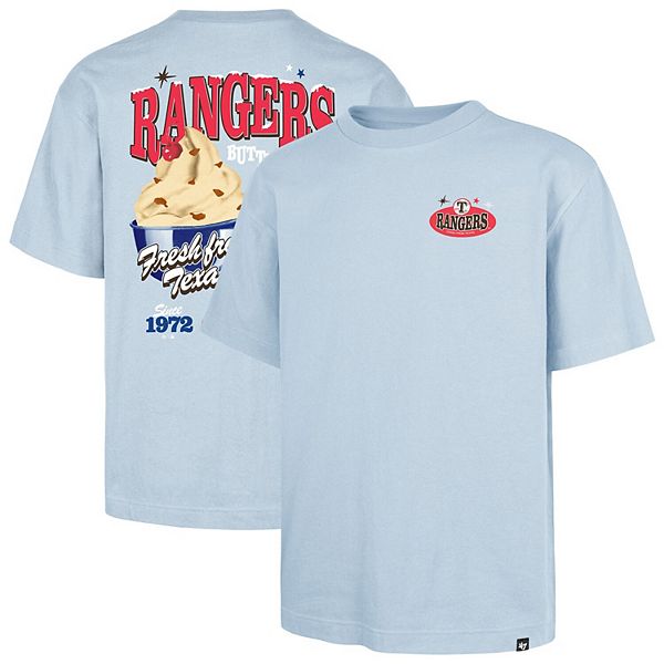 

Мужская футболка '47 Texas Rangers Ice Cream Parlor Foundation светло-голубого цвета 47 Brand