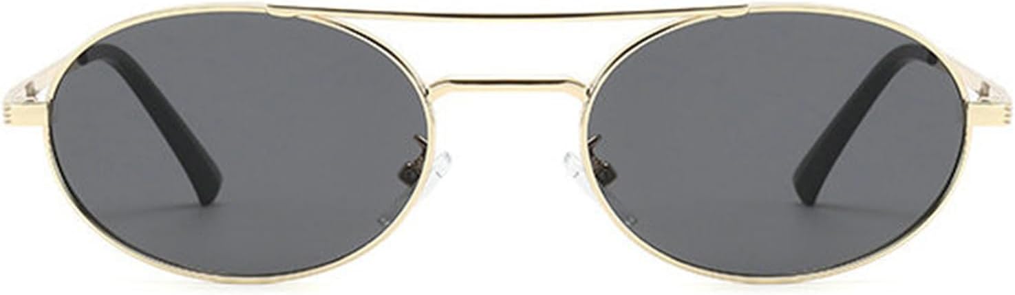 

Хелена Сексуальные маленькие овальные женские солнцезащитные очки с двойной оправой, дизайнерские модные роскошные очки в металлической оправе, круглые панк-солнцезащитные очки helena, C2