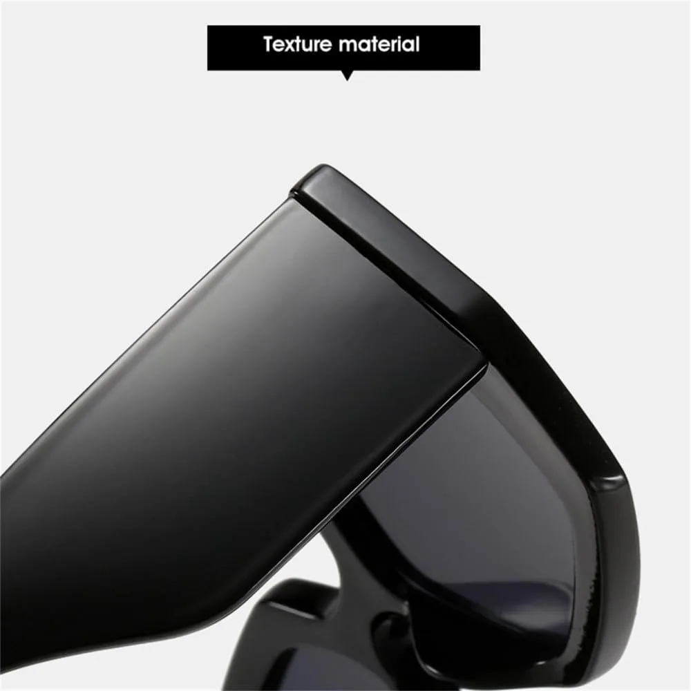 

Солнцезащитные очки в стиле стимпанк для женщин и мужчин, панк-солнцезащитные очки большого размера, очки с защитой от УФ-излучения UV400 MTZJH, C6blackwhite-black