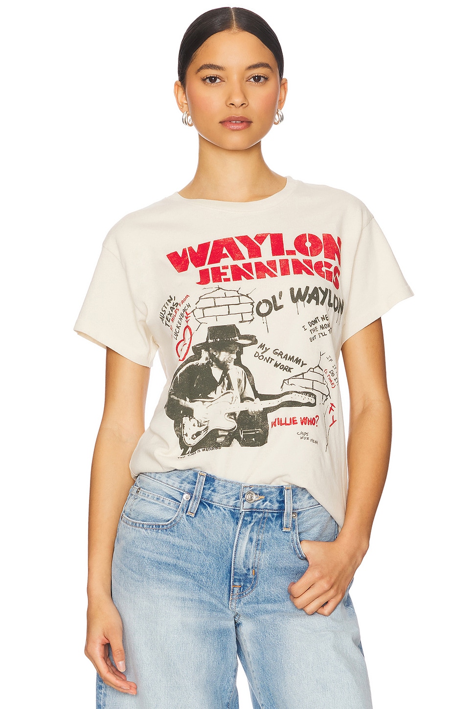 

Футболка с туром Waylon Jennings Ol’ Waylon Daydreamer, dirty white