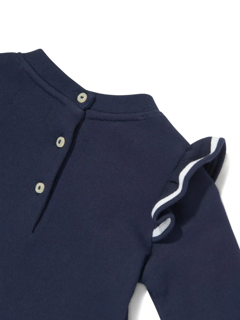 Платье-толстовка с оборками Polo Ralph Lauren Kids, синий — фото 3