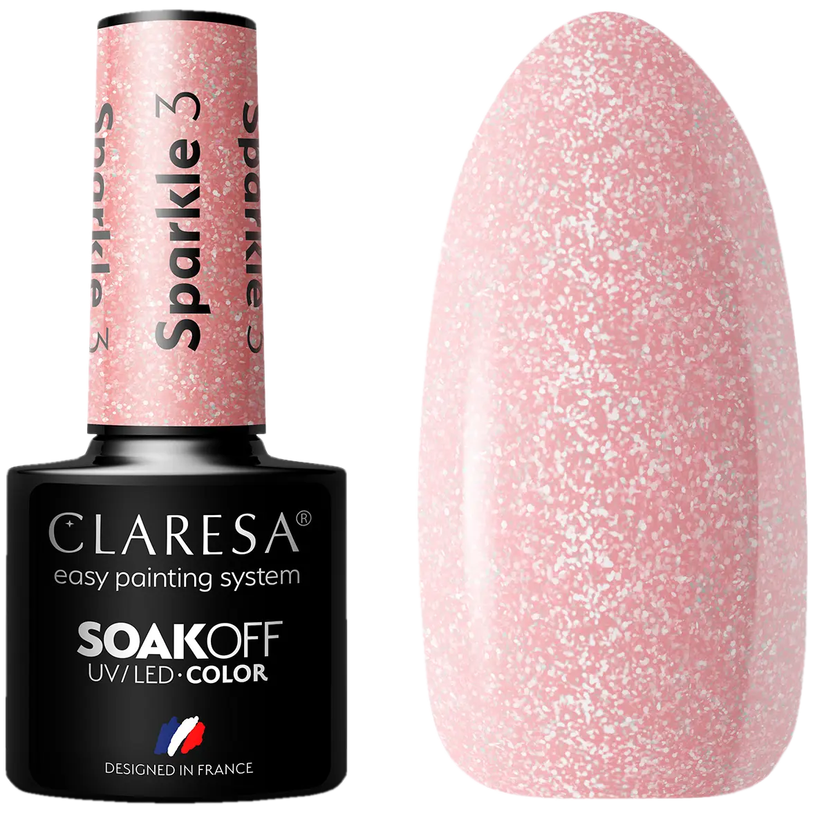 

Гибридный лак для ногтей 3 Claresa Sparkle, 5 гр