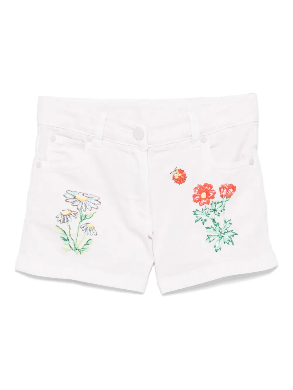

Шорты с цветочной вышивкой Stella McCartney Kids, розовый