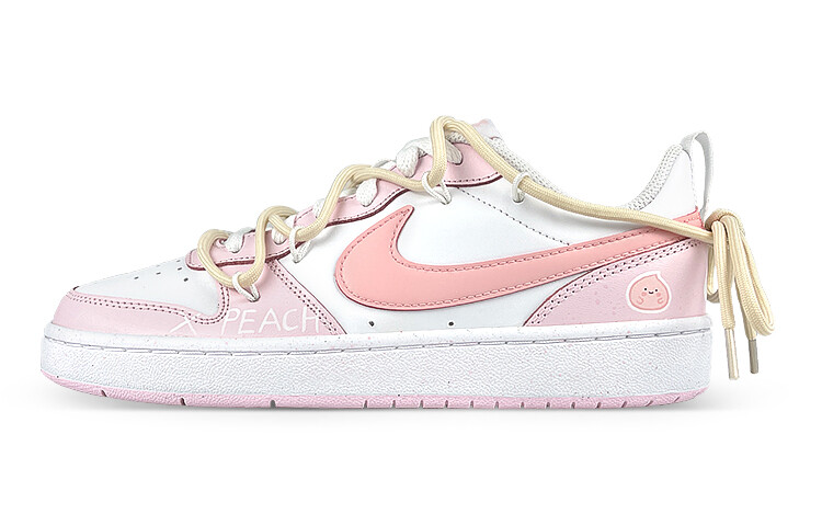 

Кроссовки Nike Court Borough Series Skateboard Shoes Women's Low-Top White Pink