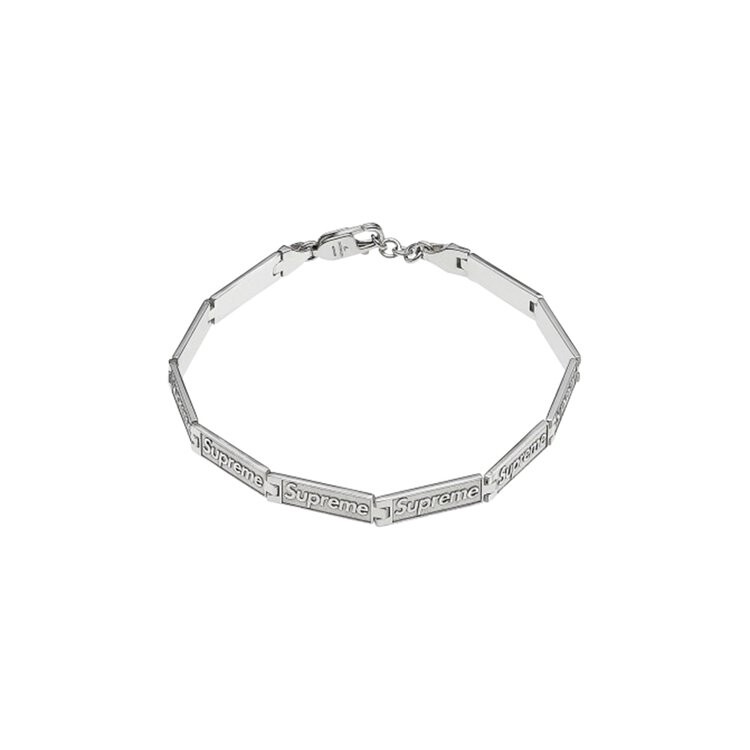 

Браслет Supreme x Jacob & Co. Logo Link Bracelet, цвет Sterling Silver