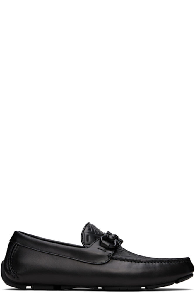 

Черные мокасины с орнаментом Gancini для водителей Ferragamo