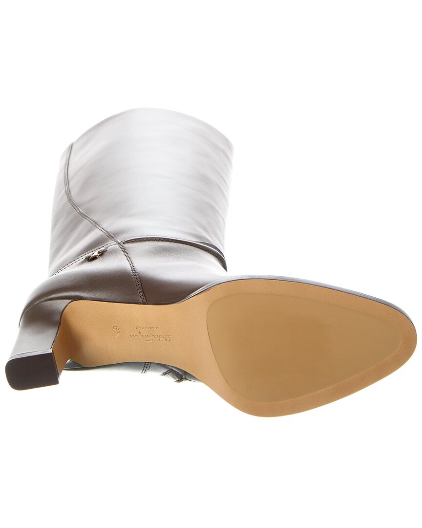 Сапоги Ferragamo Torris из кожи Salvatore Ferragamo, коричневый — фото 4