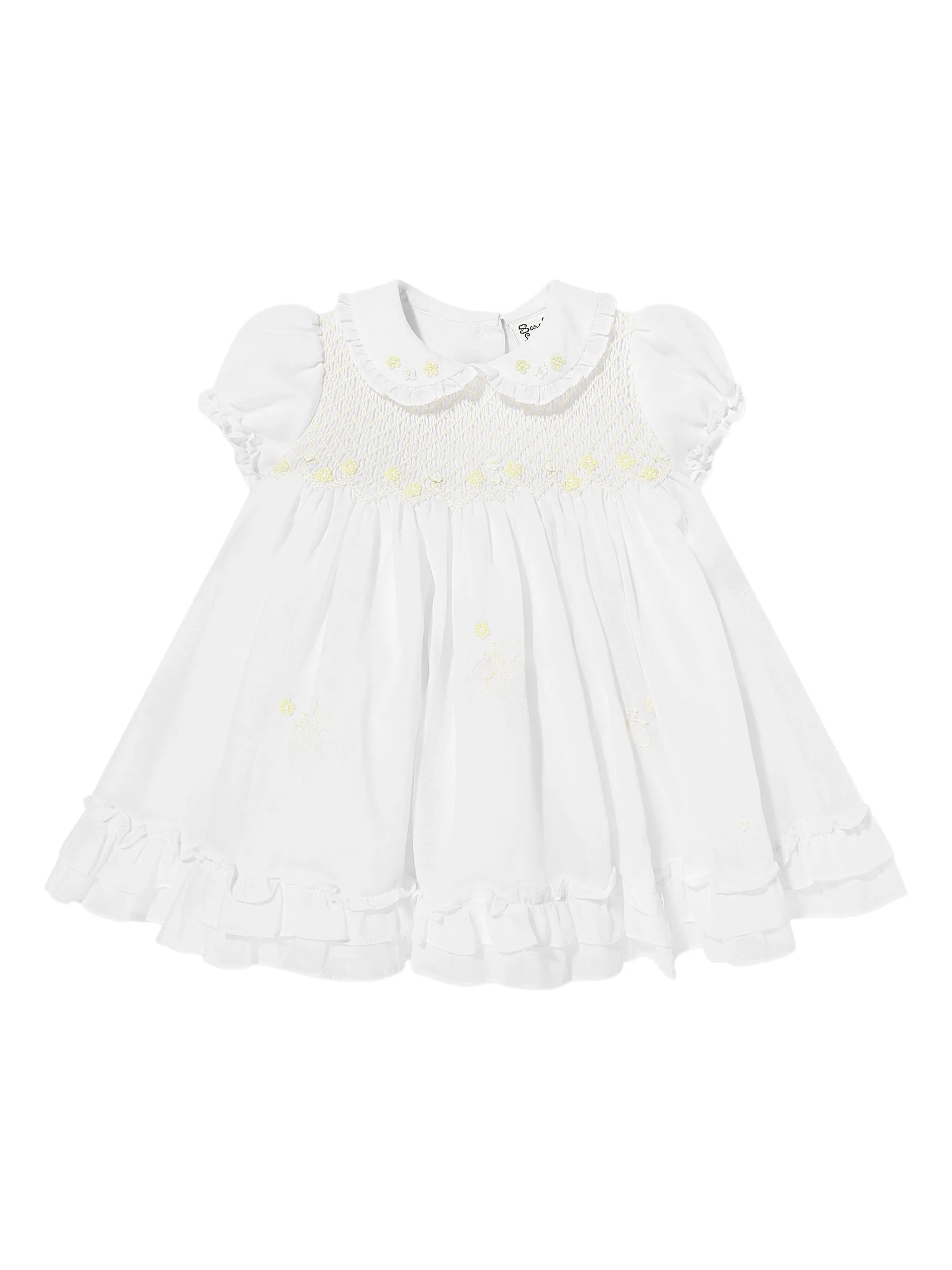 

Платье со сборками на воротнике Sarah Louise, белый