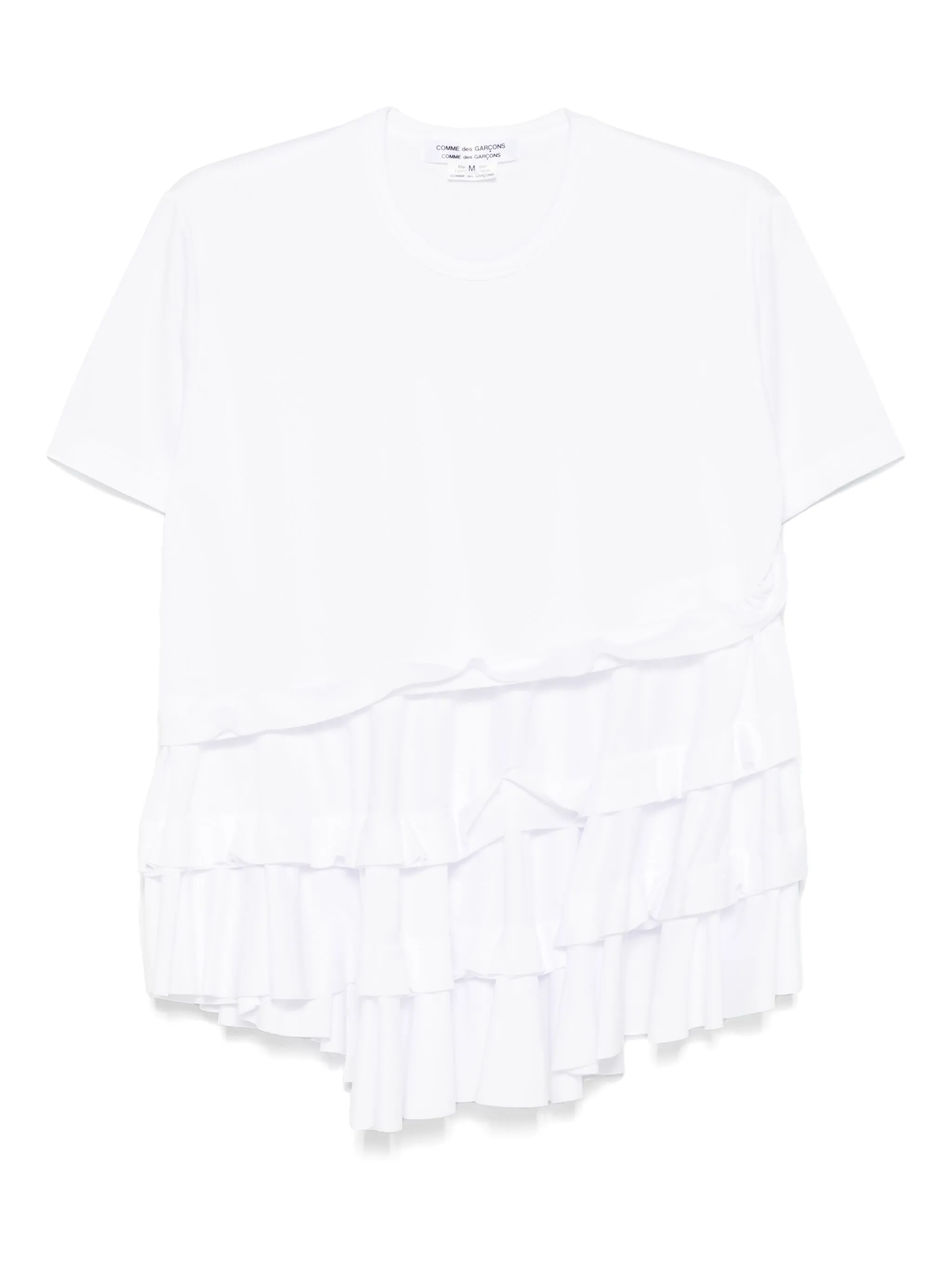 

Футболка асимметричного кроя с оборками Comme Des Garçons Comme Des Garçons, белый