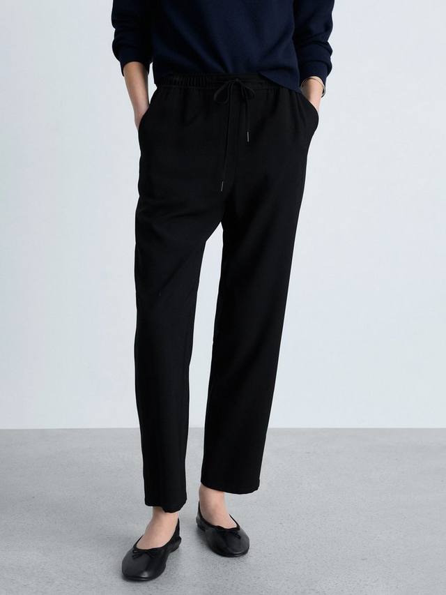 

Брюки с завязками на поясе Fluido Mango, Black