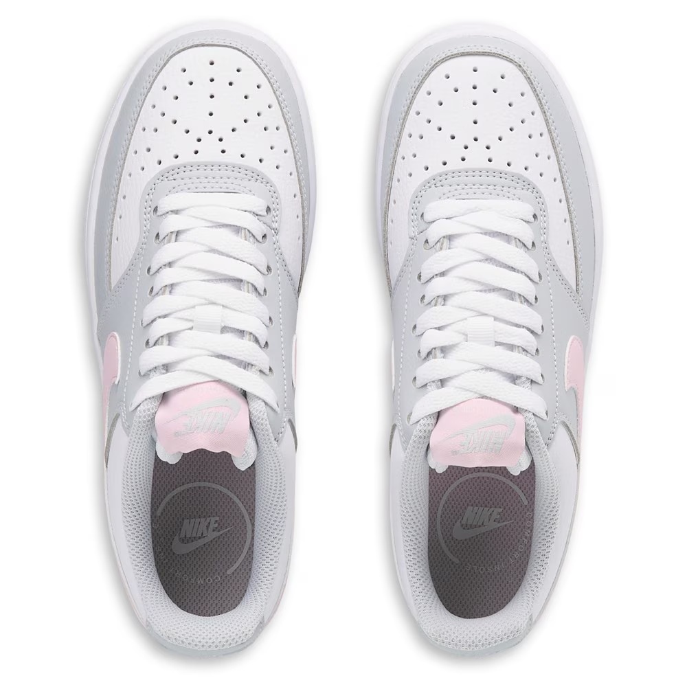 Кроссовки Court vision low от Nike, platinum/pink/white — фото 4