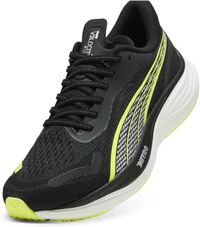 Беговые кроссовки PUMA для мужчин, черный/желтый — фото 4