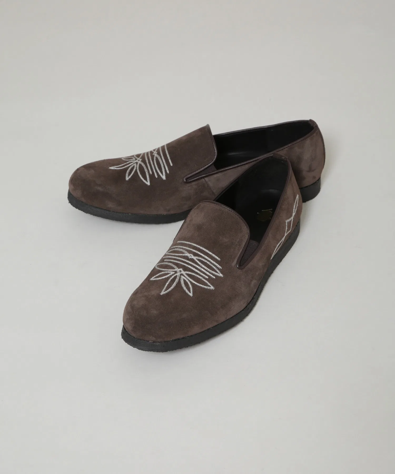 Мужские кожаные слипоны Tomo&Co. 2 MILES SHOES коричневые