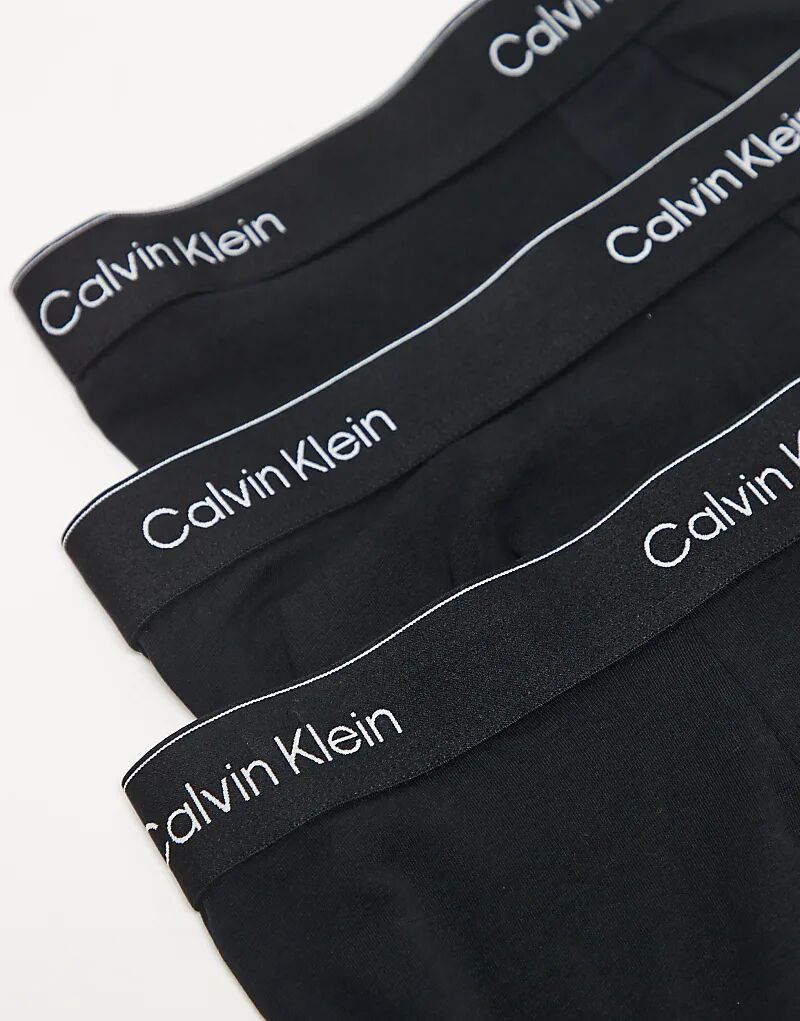 Комплект из 3 трусов-боксеров Calvin Klein Icon Cotton Stretch черного цвета — фото 3