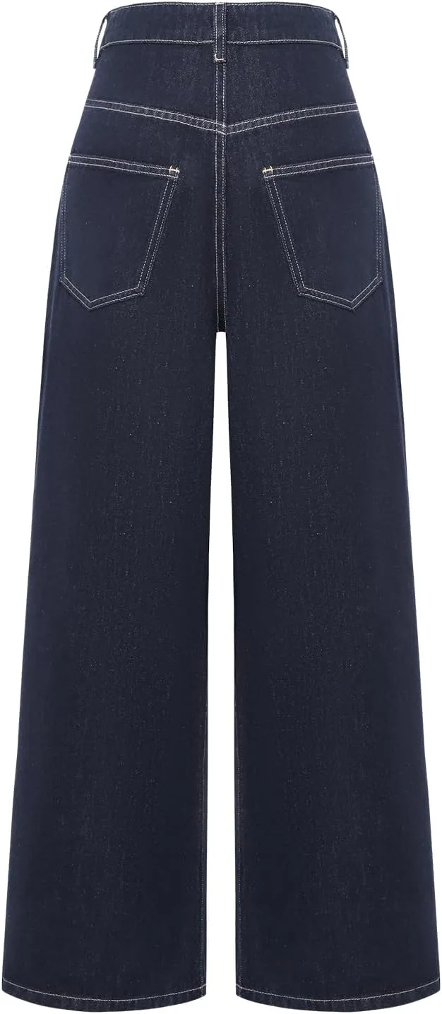 Женские джинсы Vintage Wide Leg High Waisted в стиле Boyfriend — фото 3