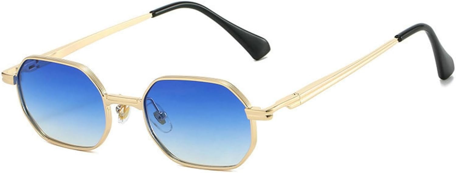 

Солнцезащитные очки Willochra в стиле ретро, ​​металлические, маленькие квадратные, для мужчин и женщин, винтажные, многоугольные, стильные, черные, с защитой от УФ-излучения UV400, C4