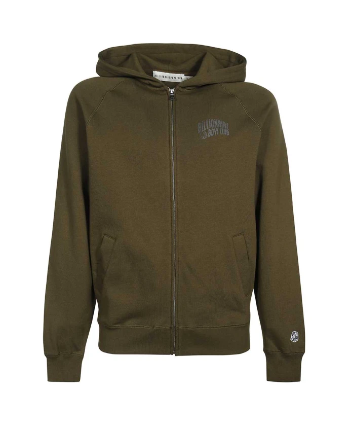 

Хлопковая толстовка на молнии с логотипом. Billionaire, зеленый