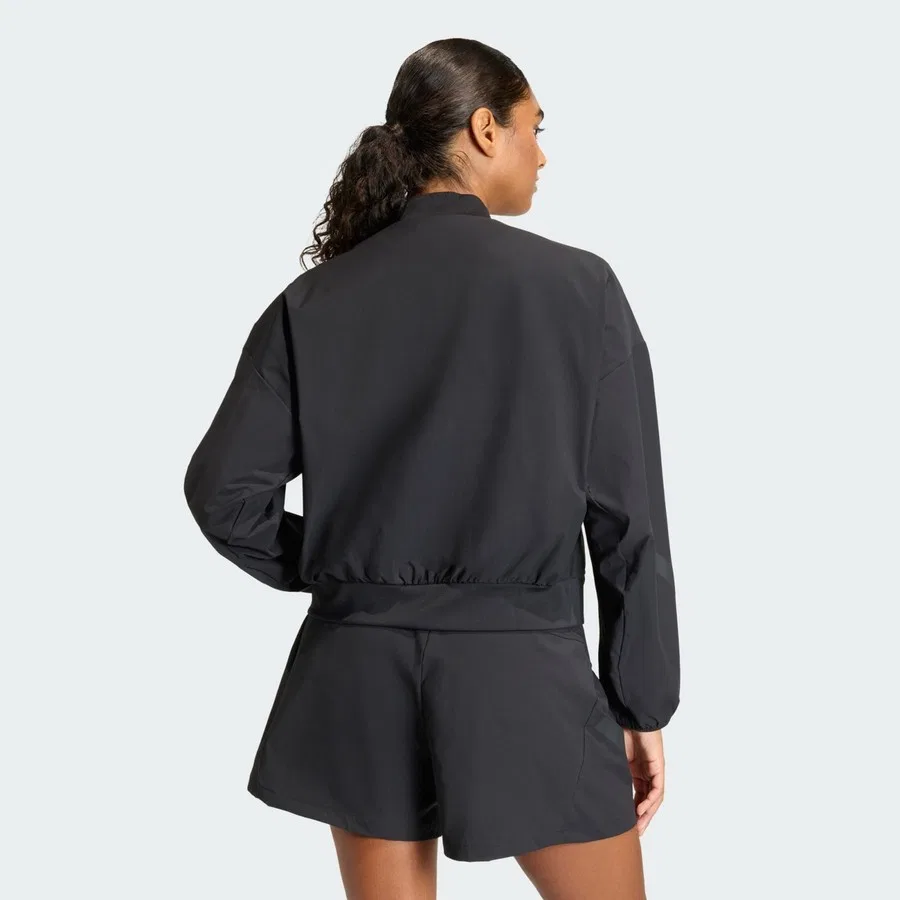 Женская куртка-бомбер с длинным рукавом Z.N.E. Woven Bomber adidas, Белый — фото 2