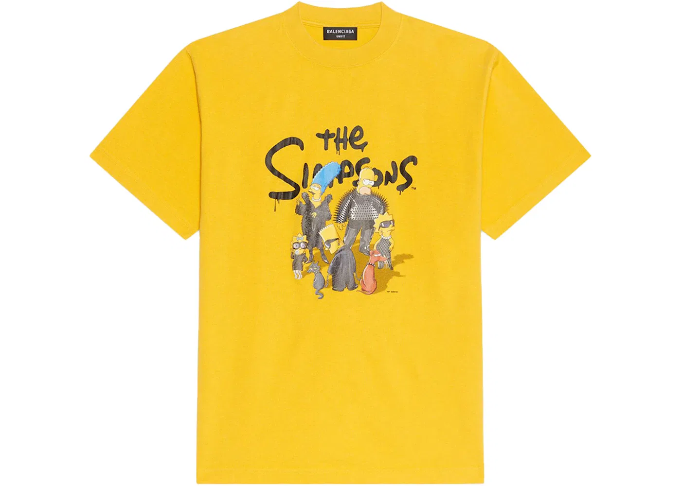 Женская футболка Balenciaga x The Simpsons с принтом Yellow