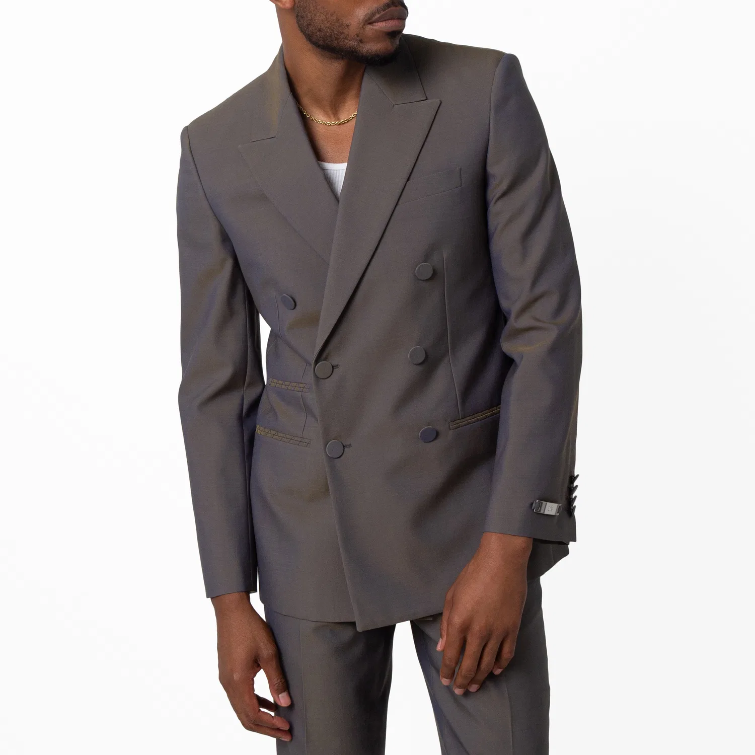 Пиджак двубортный шерстяной Double-Breasted Wool Blazer Burberry, Reef