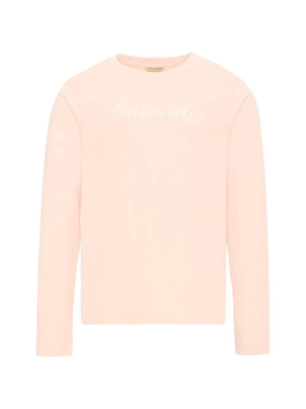 Футболка с длинными рукавами и логотипом Trussardi Junior, розовый
