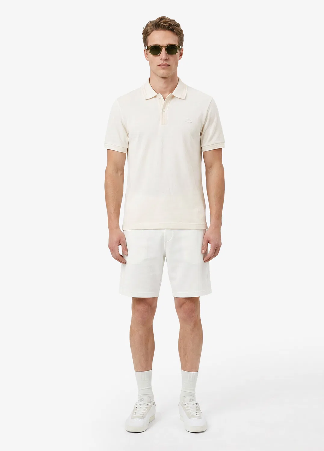 Футболка поло Lacoste, кремовый — фото 4