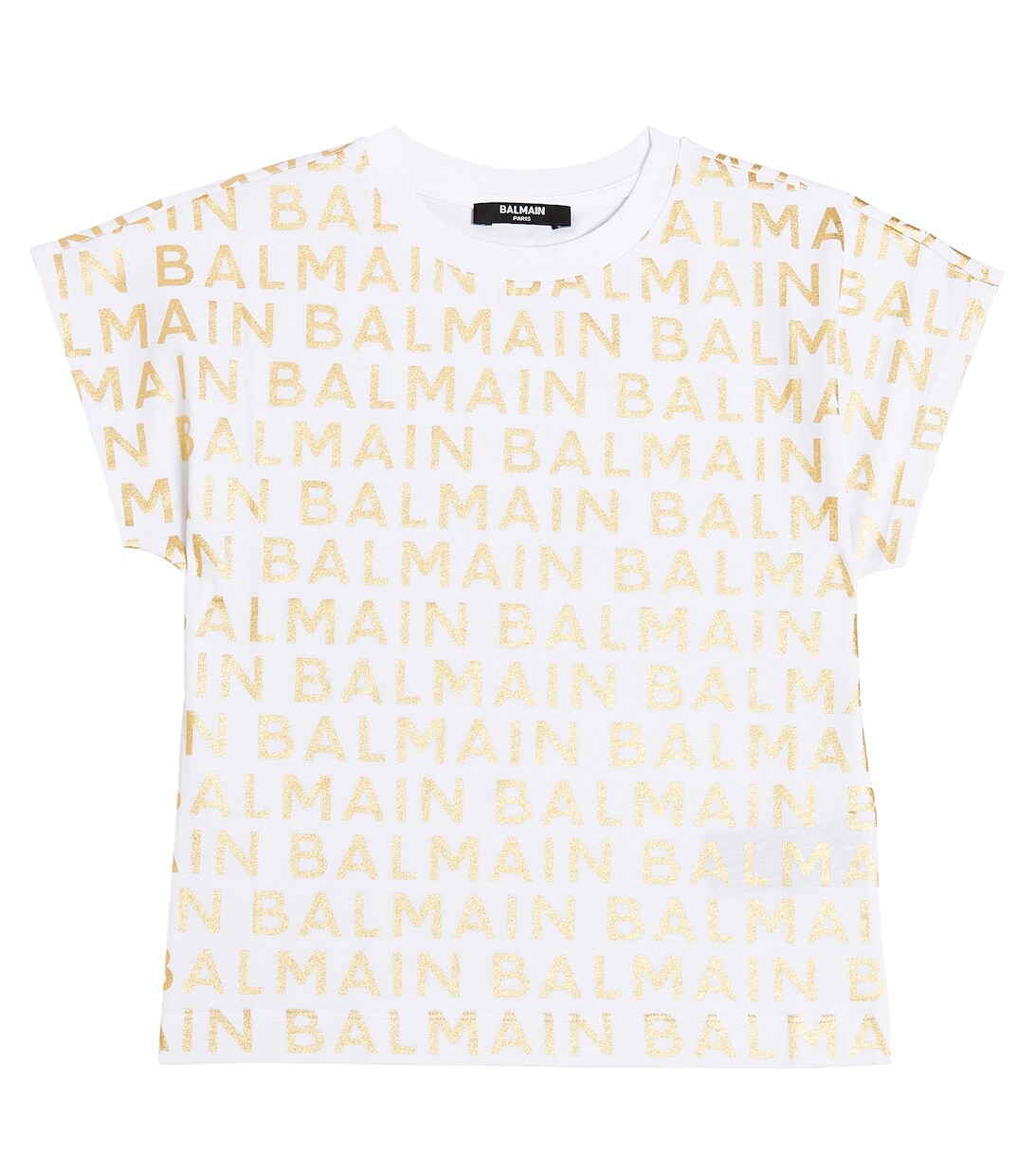 

Футболка из хлопкового джерси с логотипом Balmain, белый