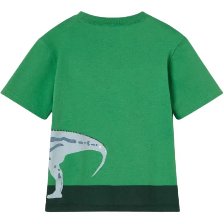Детская футболка с круглым вырезом, хлопковая, Green, GUCCI — фото 2