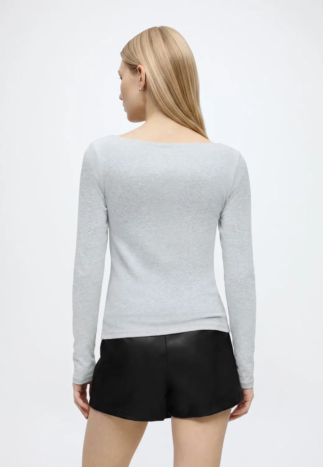 Модная лодка - футболка с длинными рукавами Gap, Grey — фото 3