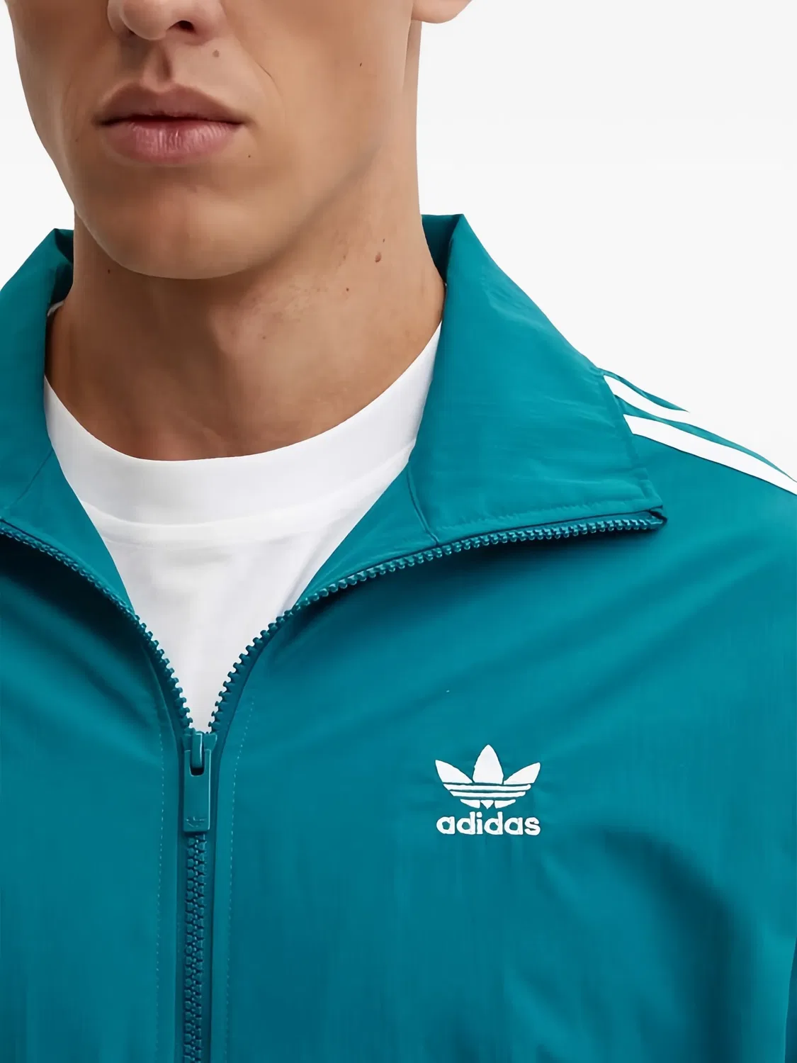 Adidas Куртка с вышитым логотипом, синий — фото 4