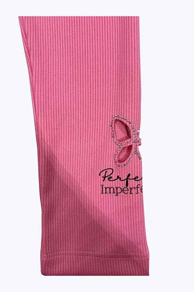 Детские леггинсы для девочек хлопковые облегающие Butik1Avm, Pink — фото 2