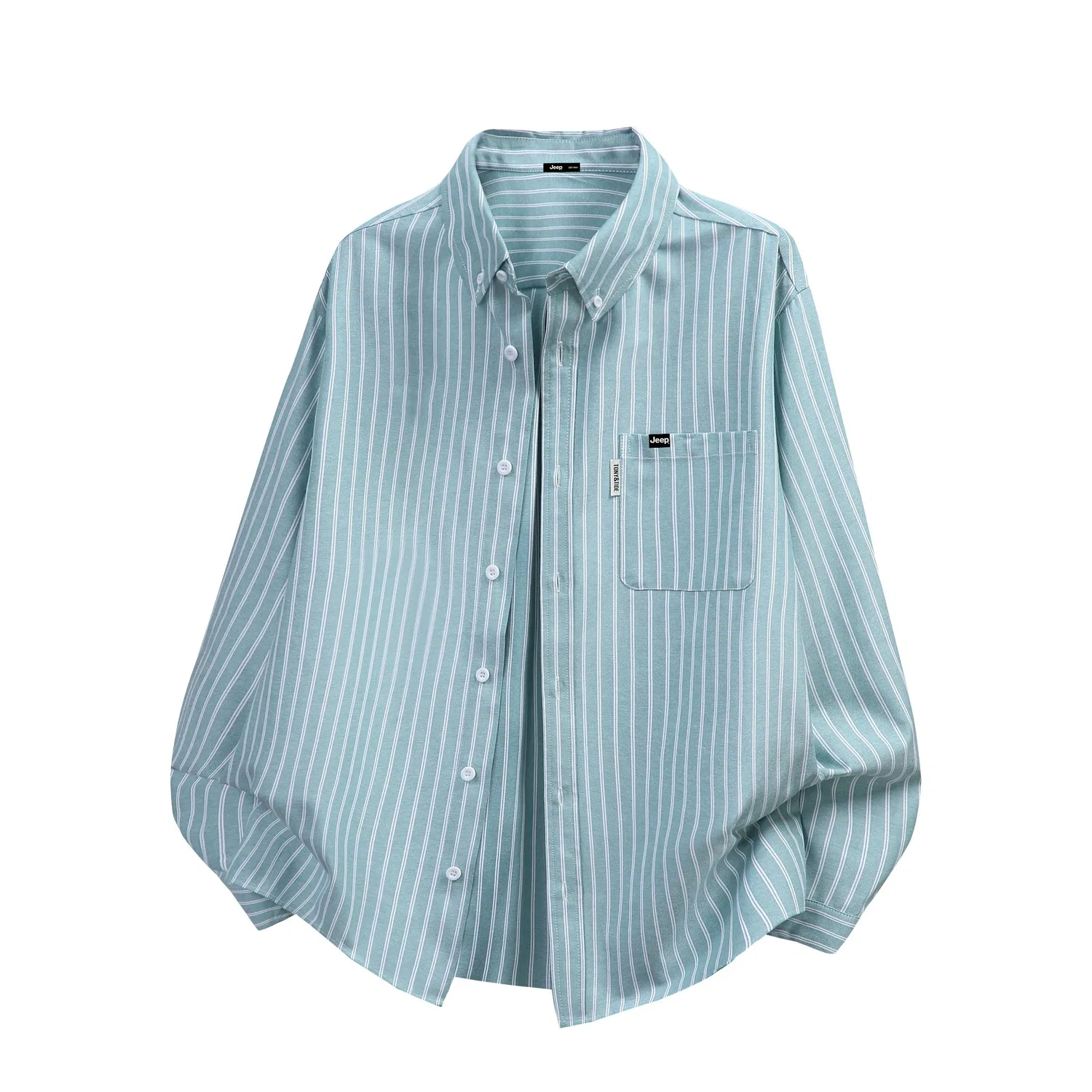 Детская рубашка с длинным рукавом Jeep Leisure Collection, Green Stripes