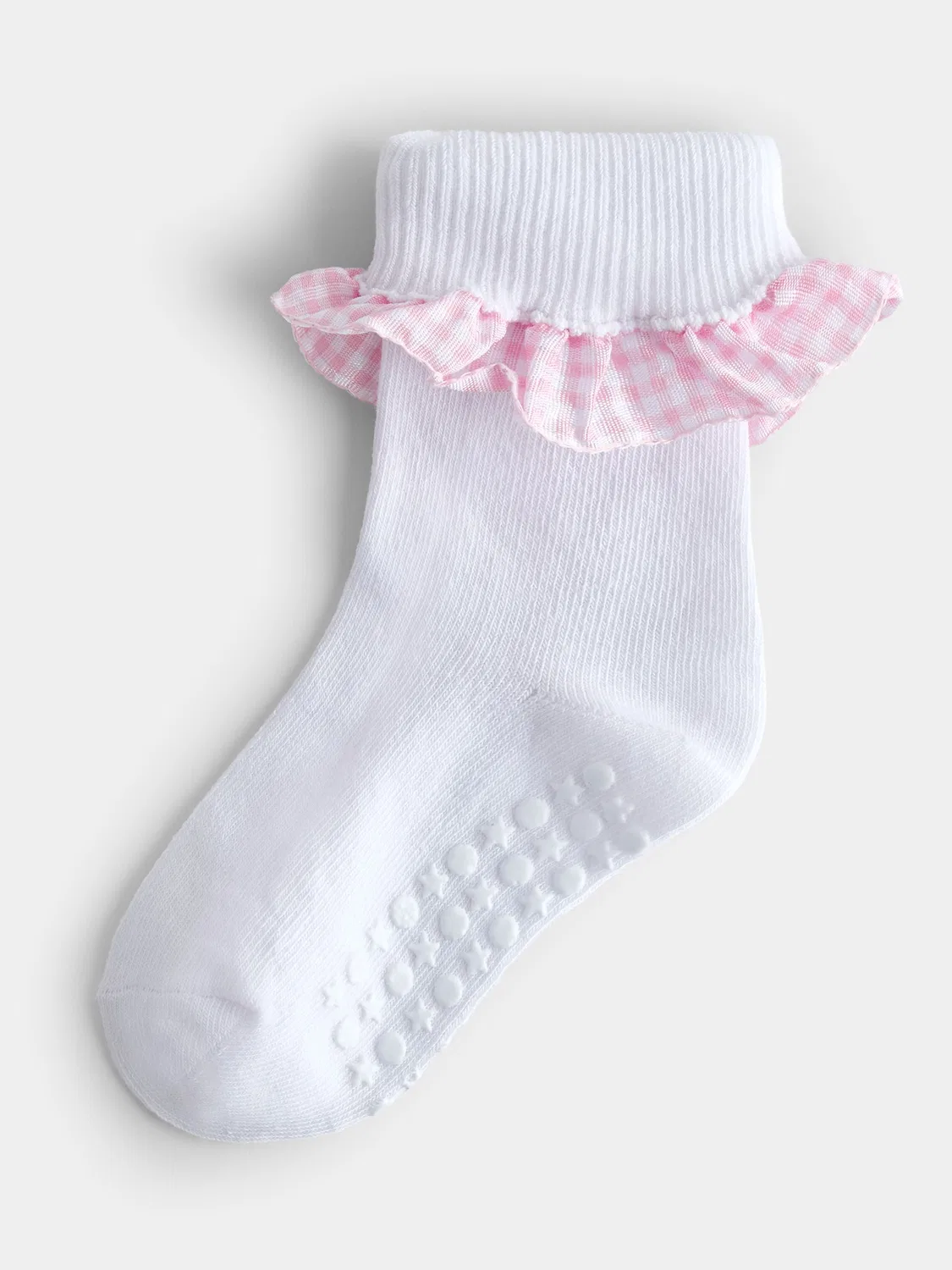 Комплект из 5 белых носков с оборками и бантиками JoJo Maman Bébé, Pure White — фото 2