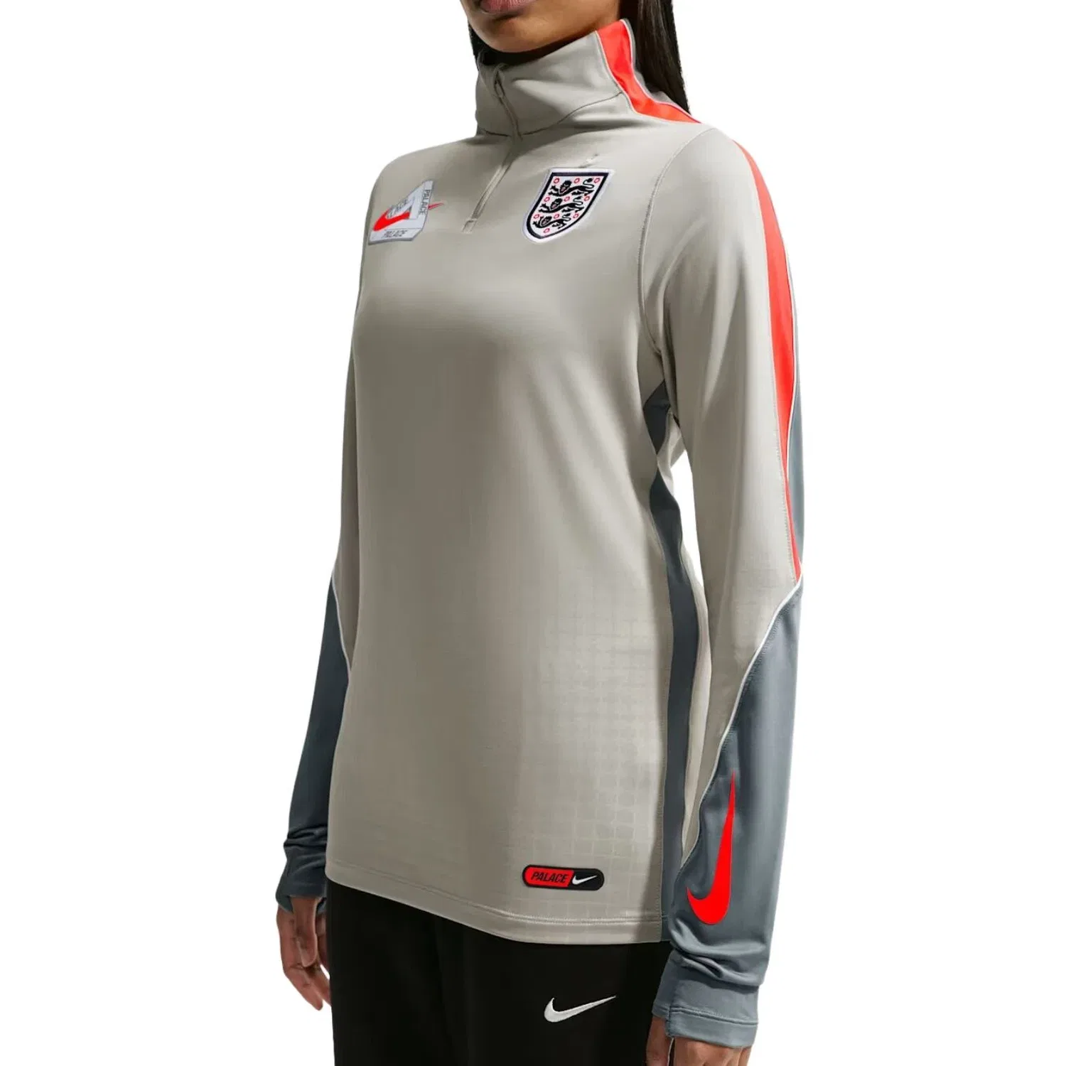 Мужская футболка с принтом Nike x England x Palace Cryoshot Strike Drill T-Shirt, серый — фото 3