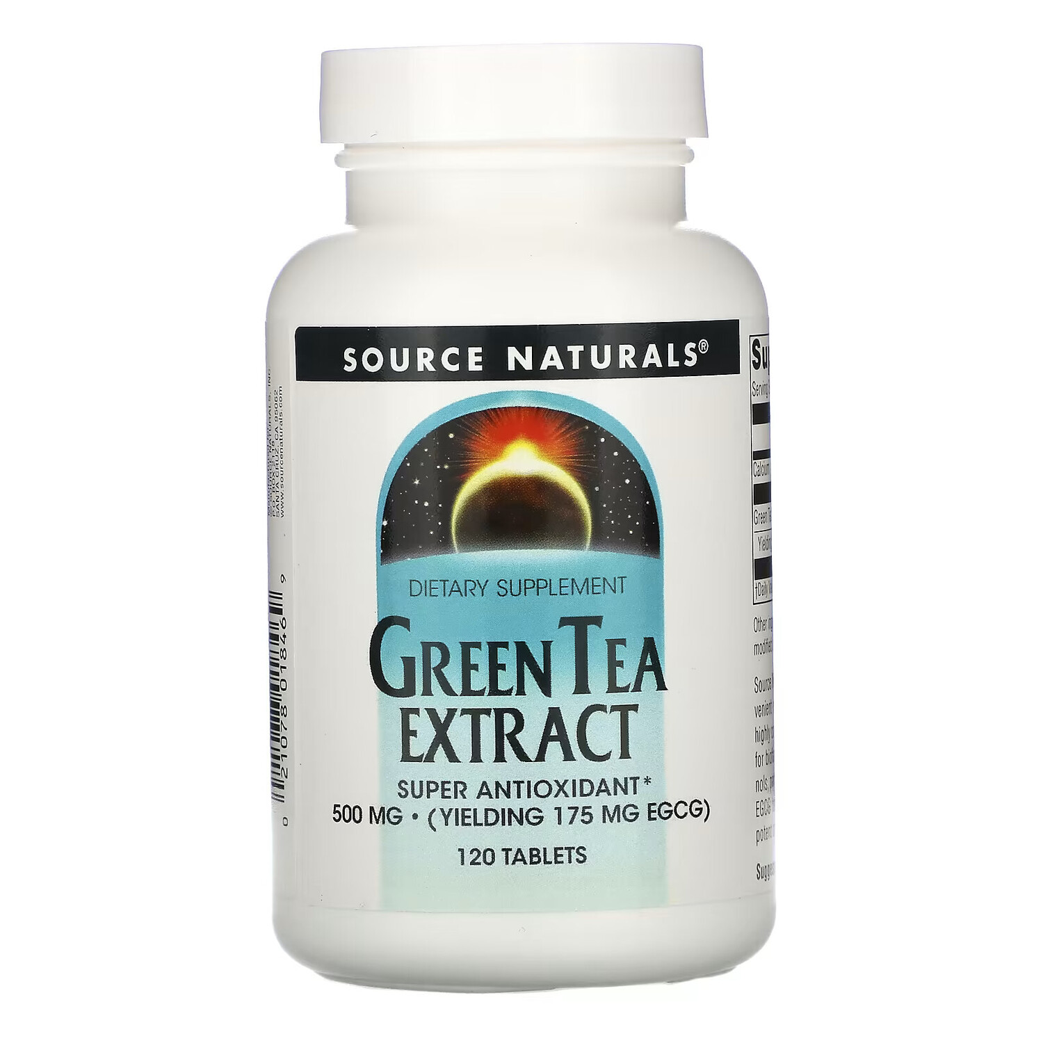 

Source Naturals, Экстракт зелёного чая, 500 мг, 120 таблеток