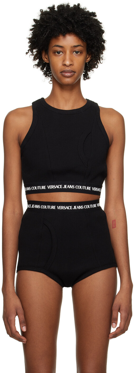 

Черная майка на бондах Versace Jeans Couture
