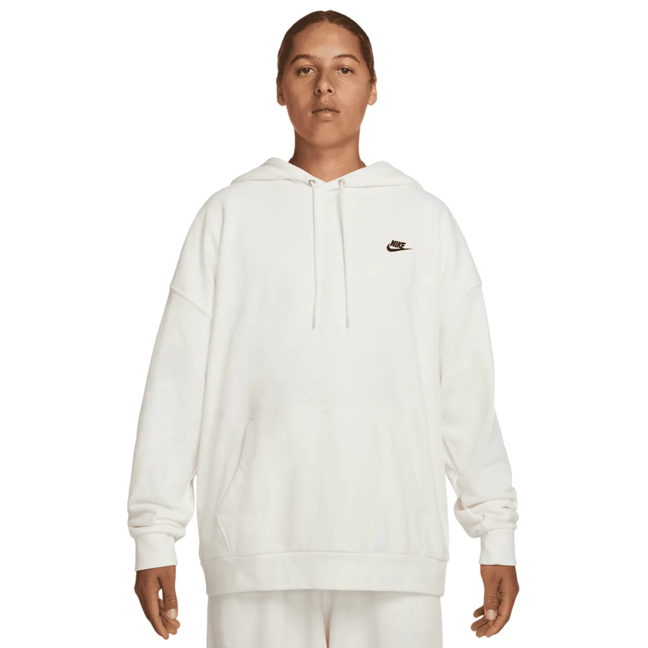 Мужское худи Nike Club FT Oversized Pullover, цвет Sail — фото 2