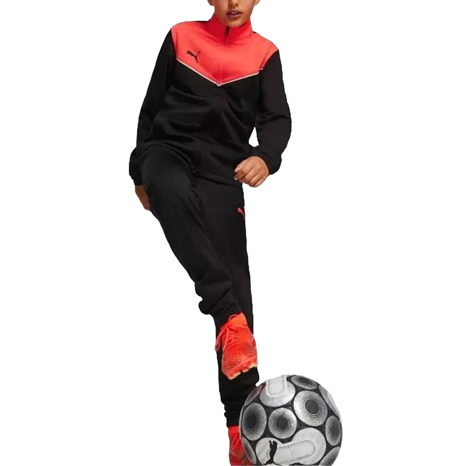 Детский спортивный костюм с длинным рукавом Puma, Schwarz / Rot