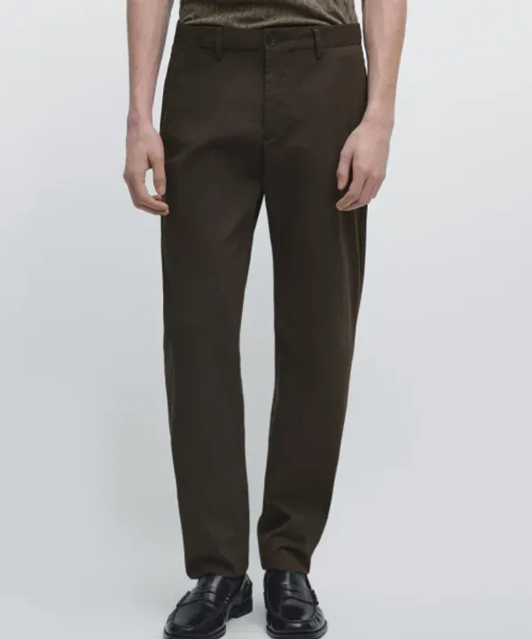 Брюки хлопковые Slim Fit, Massimo Dutti