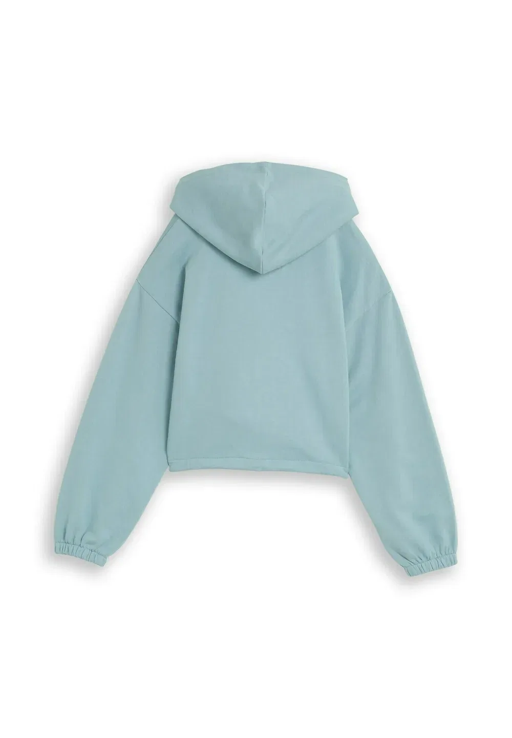 Укороченная толстовка Strick & sweatshirts в меланжевом цвете - толстовка на молнии Tom Tailor, Tourmaline — фото 2