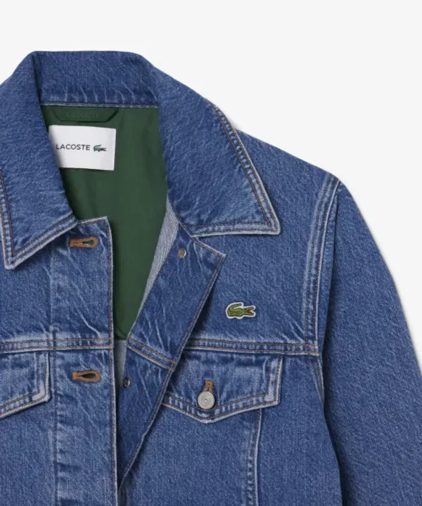 Жакет Lacoste BF6813-56G, деним, свободного кроя — фото 4
