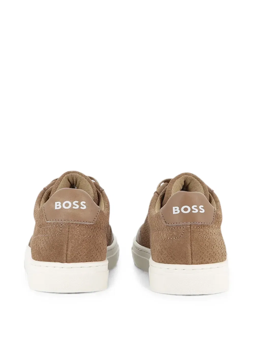 Кроссовки с перфорированными вставками Boss Kidswear, бежевый — фото 3