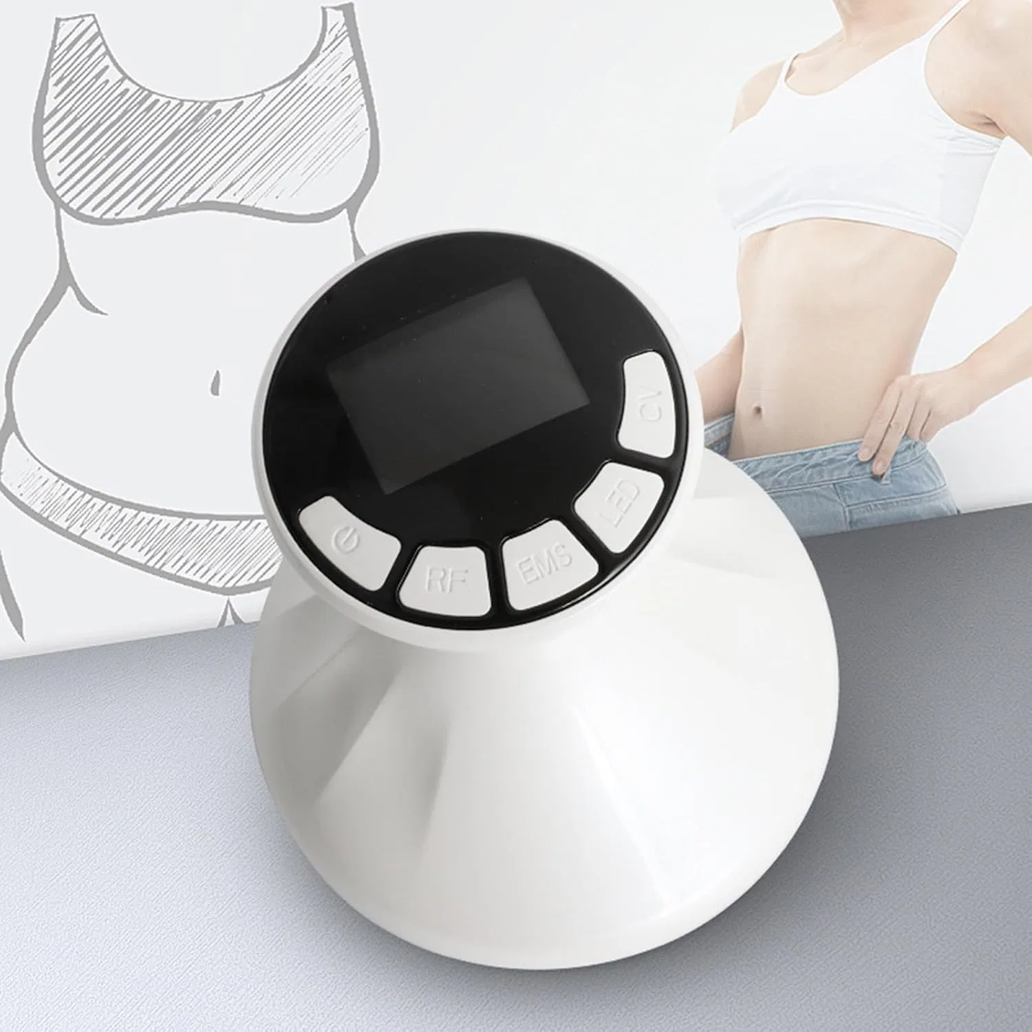 Массажер для тела Cellulite Slimming Machine, OPSREY, RF+EMS+УЗ+LED, 248 г, 92x92x84 мм
